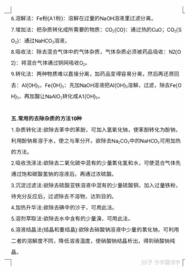 高中化学实验总结与反思