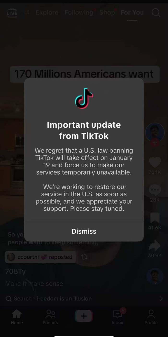 【深度】TikTok关停又重启：一切都在意料之中|界面新闻 · 科技